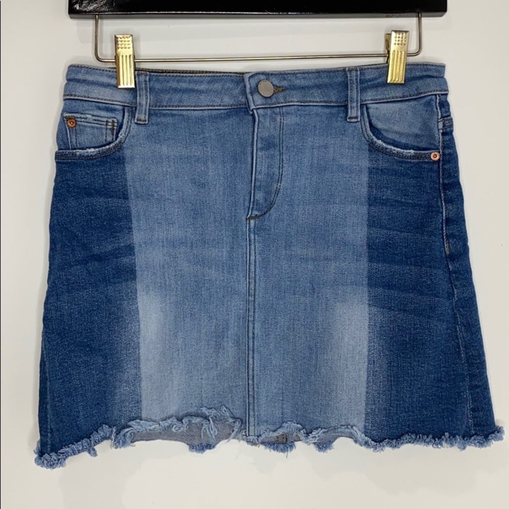 DL1961 Two Toned Denim Jenny Skirt 16
